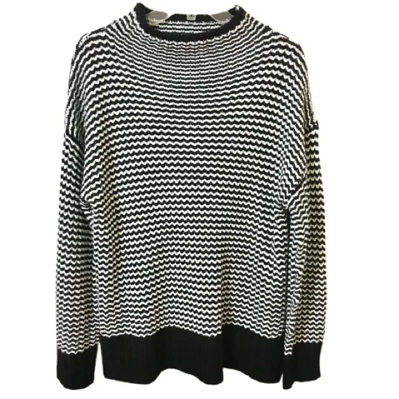 Philosophy Sweater - Black and White Striped - XL