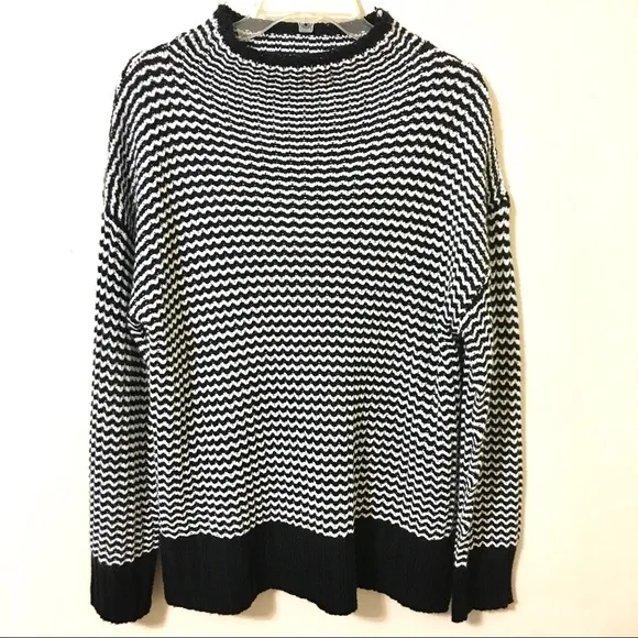 Philosophy Sweater - Black and White Striped - XL