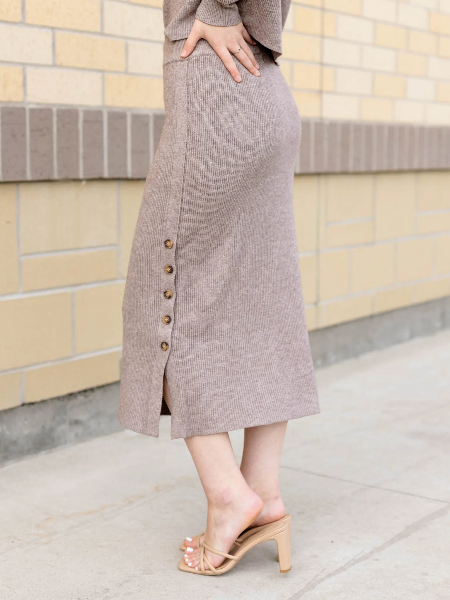 PINCH Ribbed Sweater Maxi Skirt