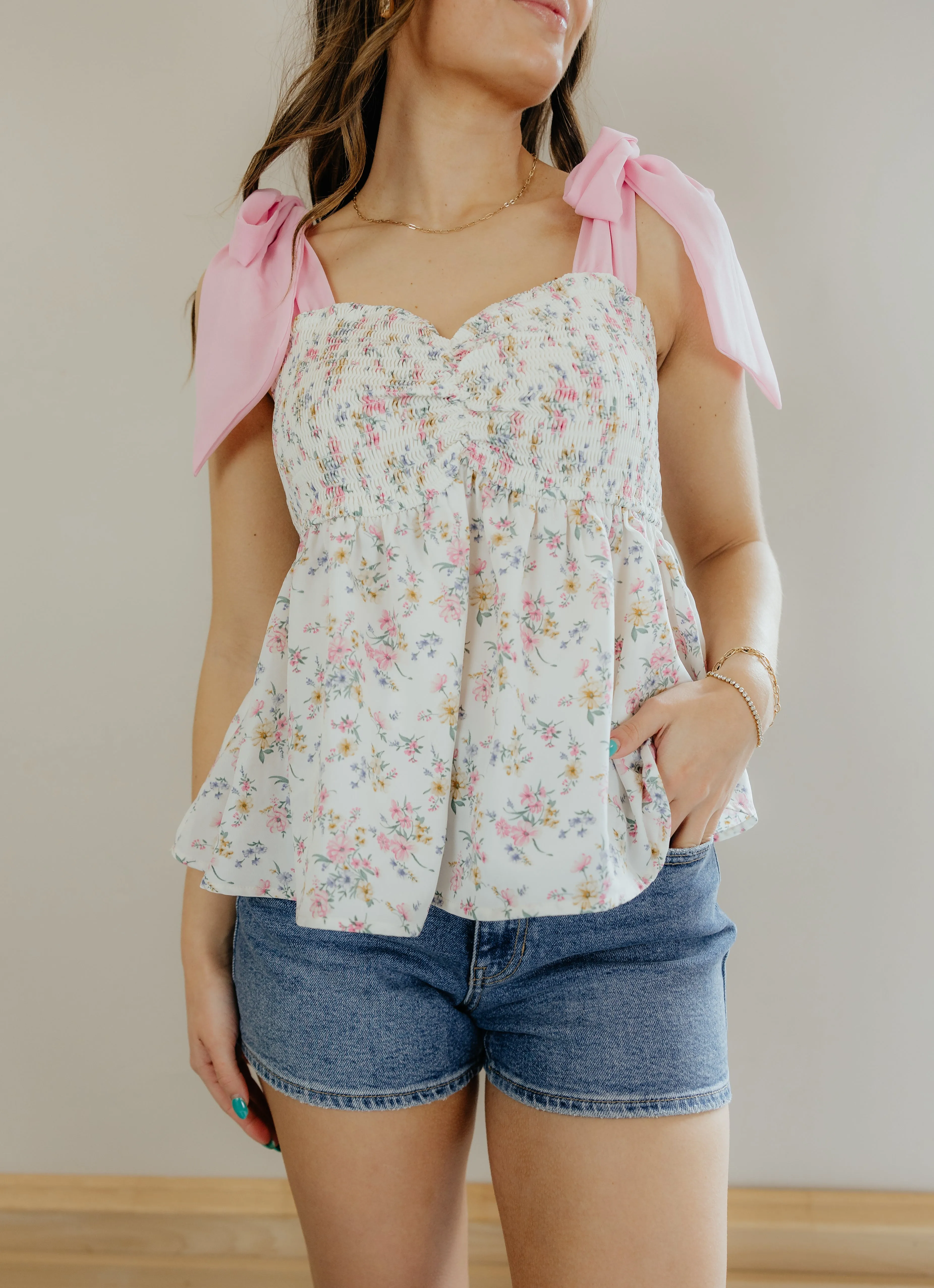 Pink love tank top