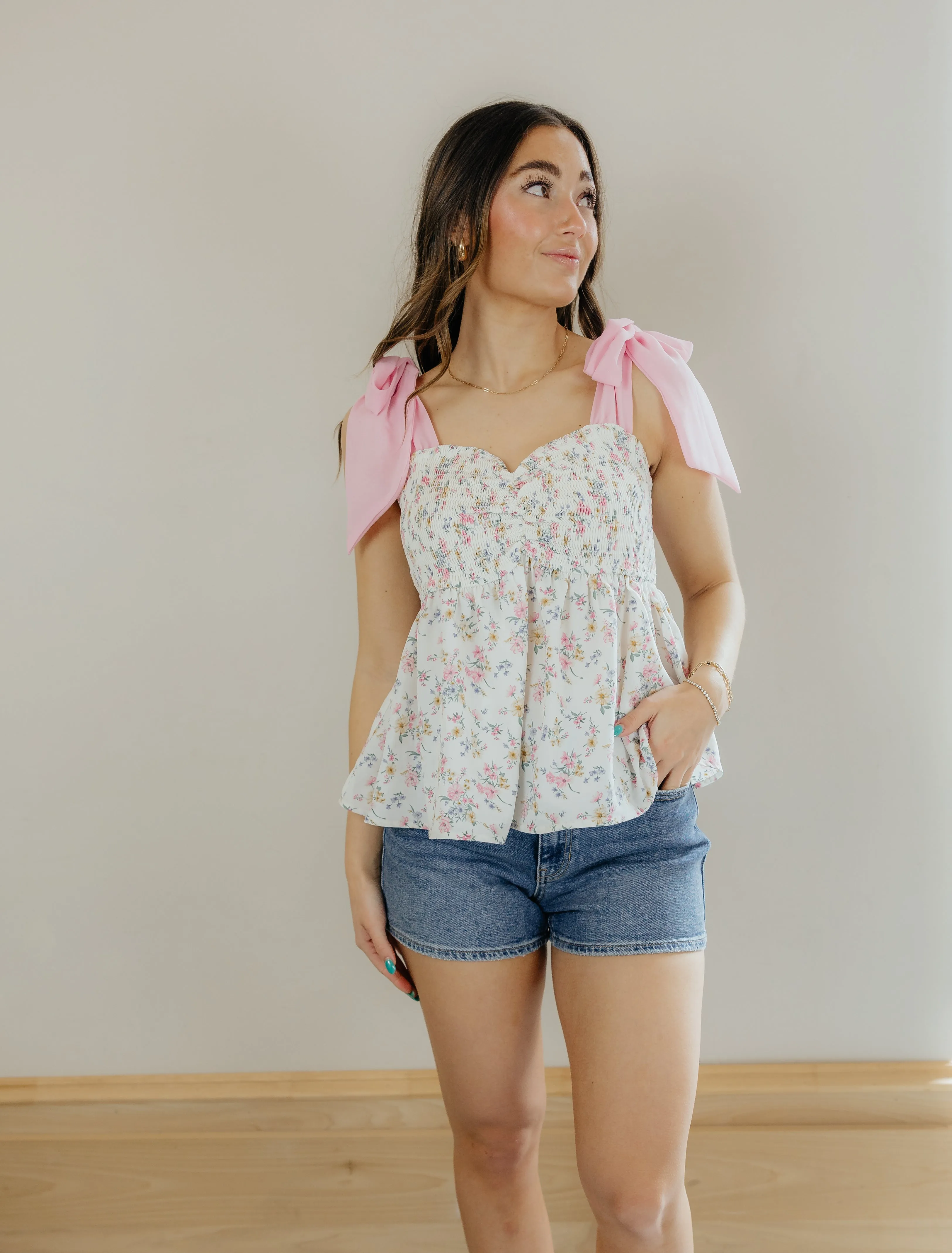 Pink love tank top