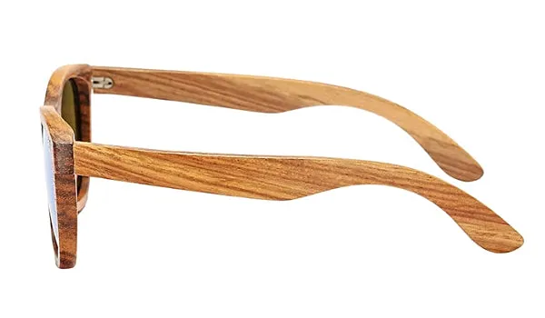Polarized Bamboo Wood Sunglasses for Men - Stylish Brown Frames