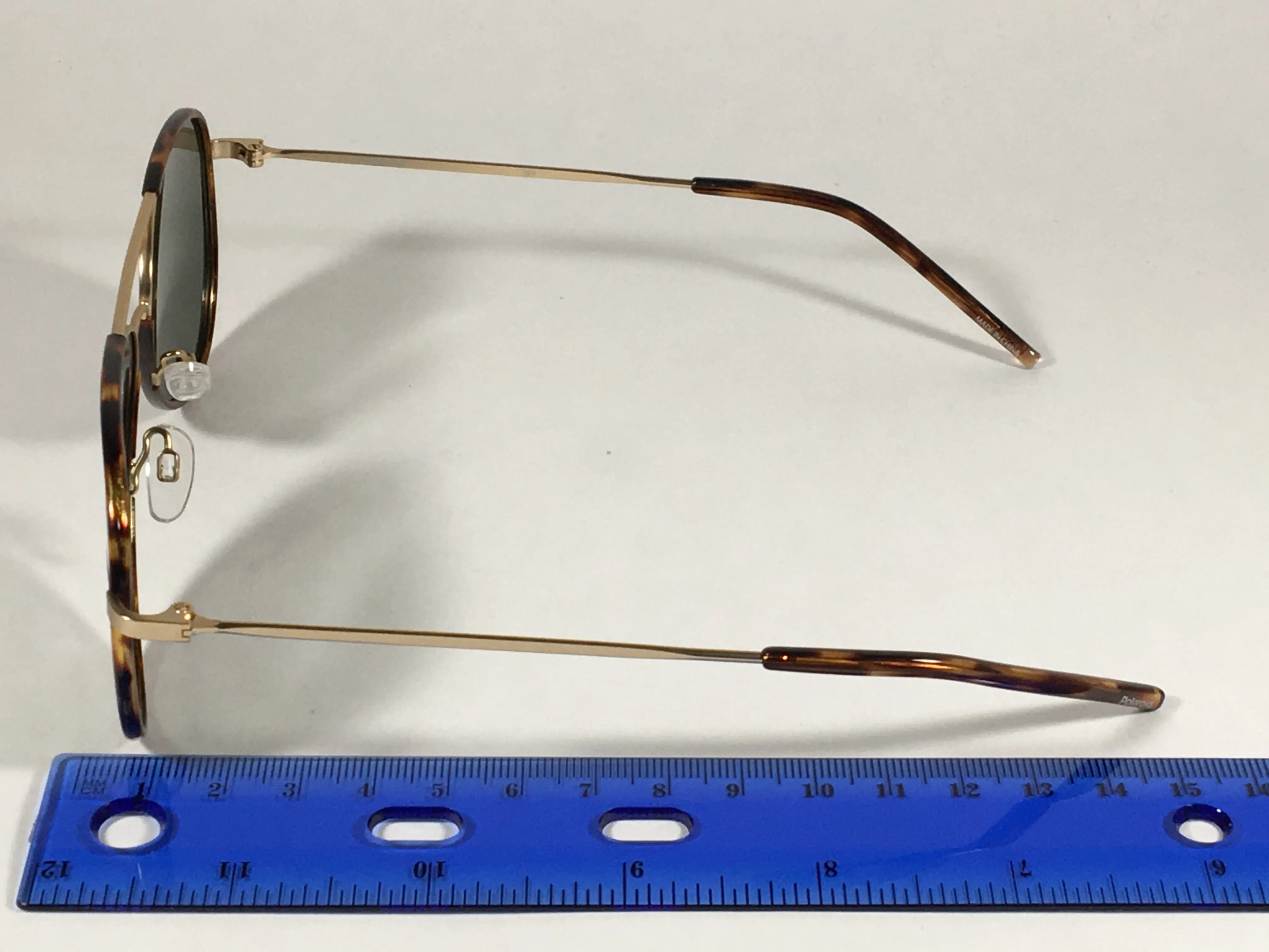 Polaroid Polarized Aviator Pilot Sunglasses Matte Gold Brown Tortoise Green Lens PLD1020S AOZRC