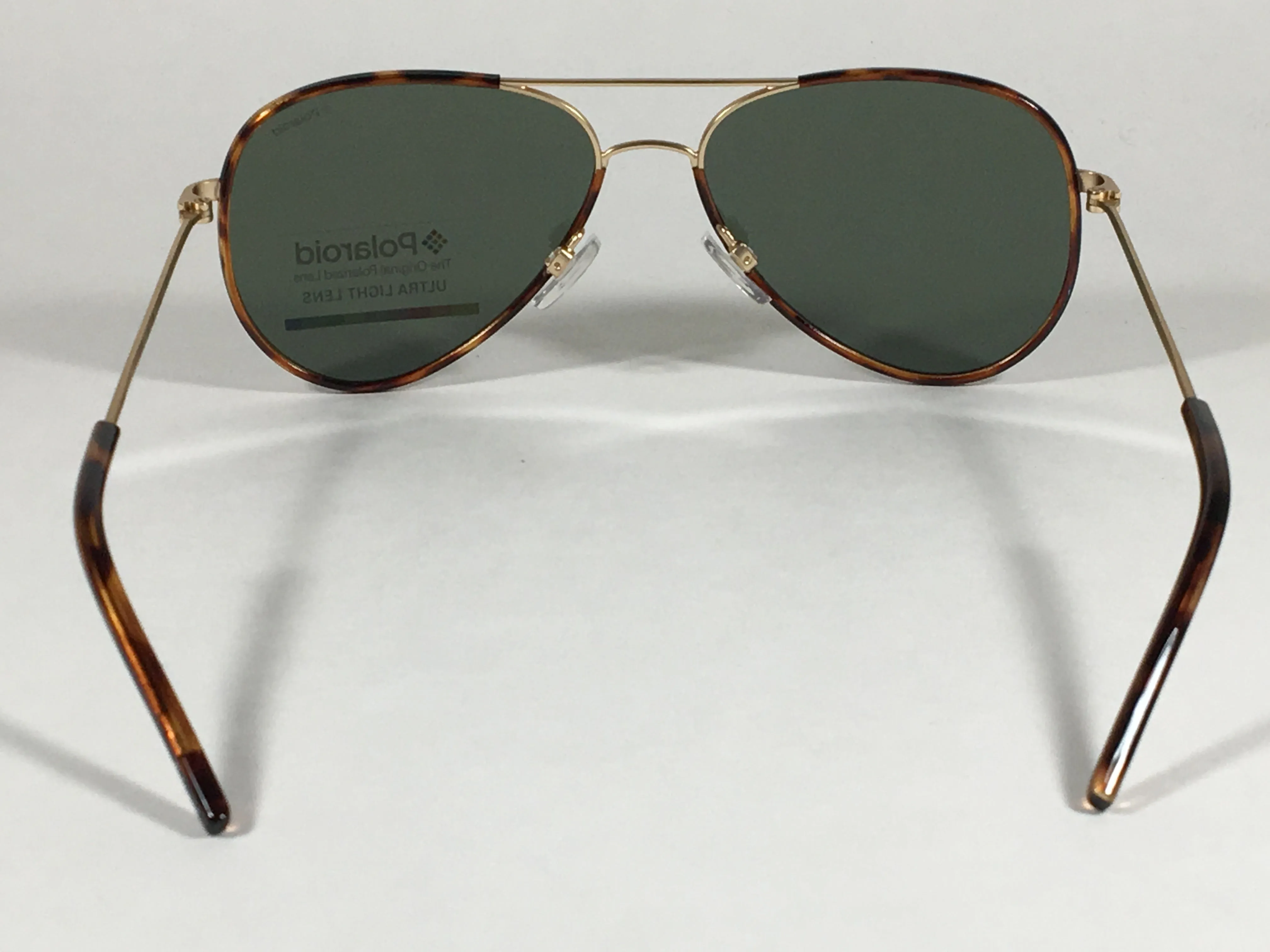 Polaroid Polarized Aviator Pilot Sunglasses Matte Gold Brown Tortoise Green Lens PLD1020S AOZRC