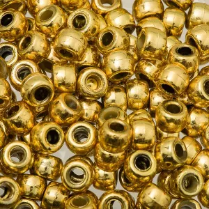 Pony Beads 100/pk - Metallic Gold