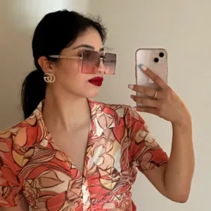 POPULAR OVERSIZED RIMLESS VINTAGE SQUARE FRAME SUNGLASSES