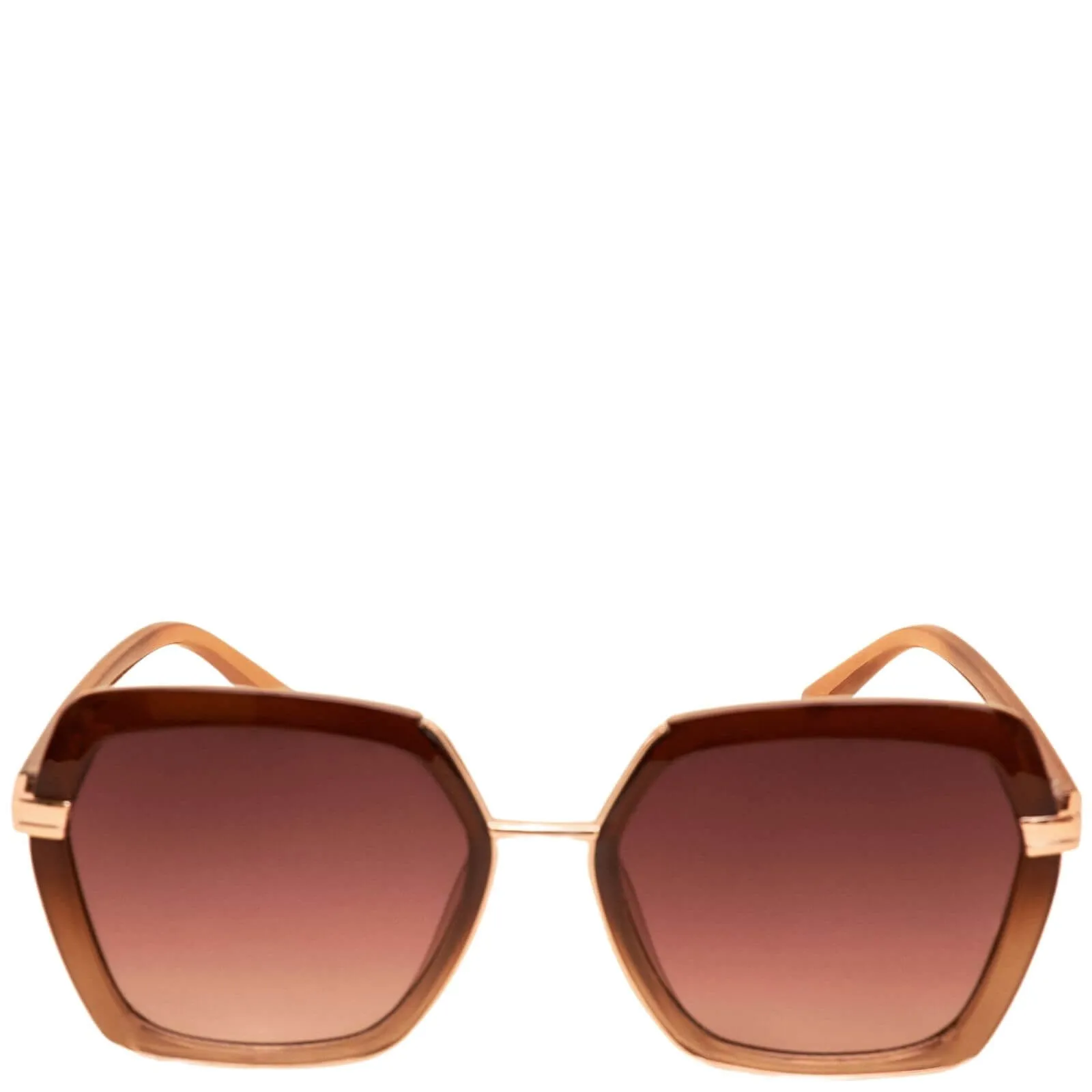 Powder Angelina Sunglasses - Mahogany