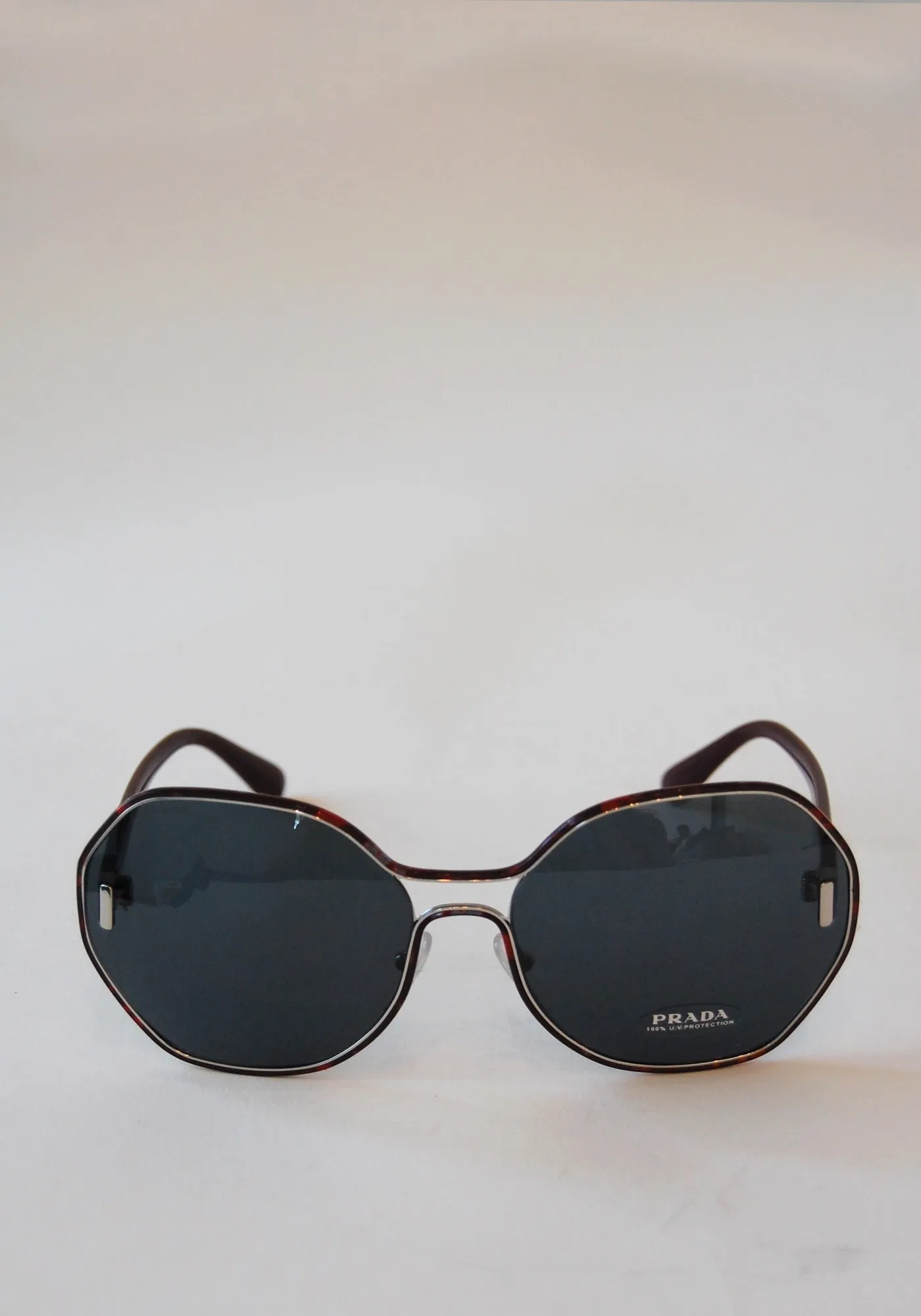 Prada Burgundy Round Sunglasses