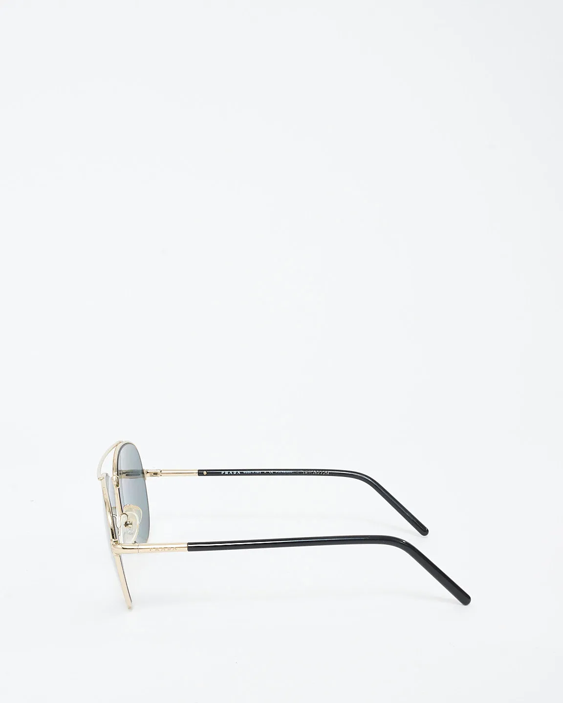 Prada Gold & Black SPR66X Aviator Sunglasses