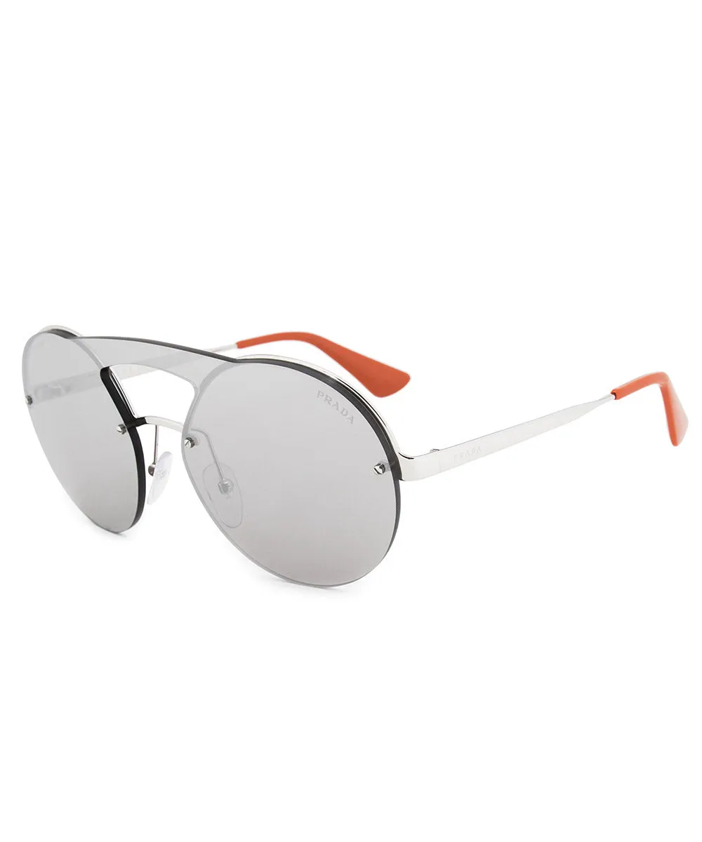 Prada Single Lens Round Sunglasses PR65TS 1BC2B0 36
