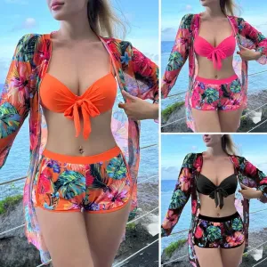 Print Separate Swimsuits Tankini Set Female Swimwear Sports Beach Wear Two-Piece Bathing Suit Pool Women Swimming Suit