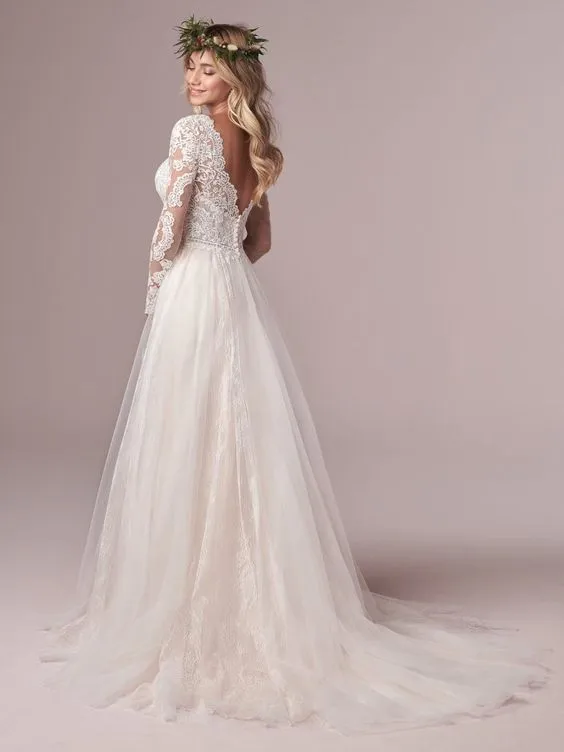 Products A Line Long Sleeve Bridal Dresses Wedding Dress