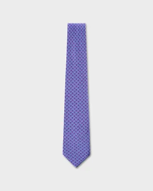Purple And Blue Porcupine Pattern Tie
