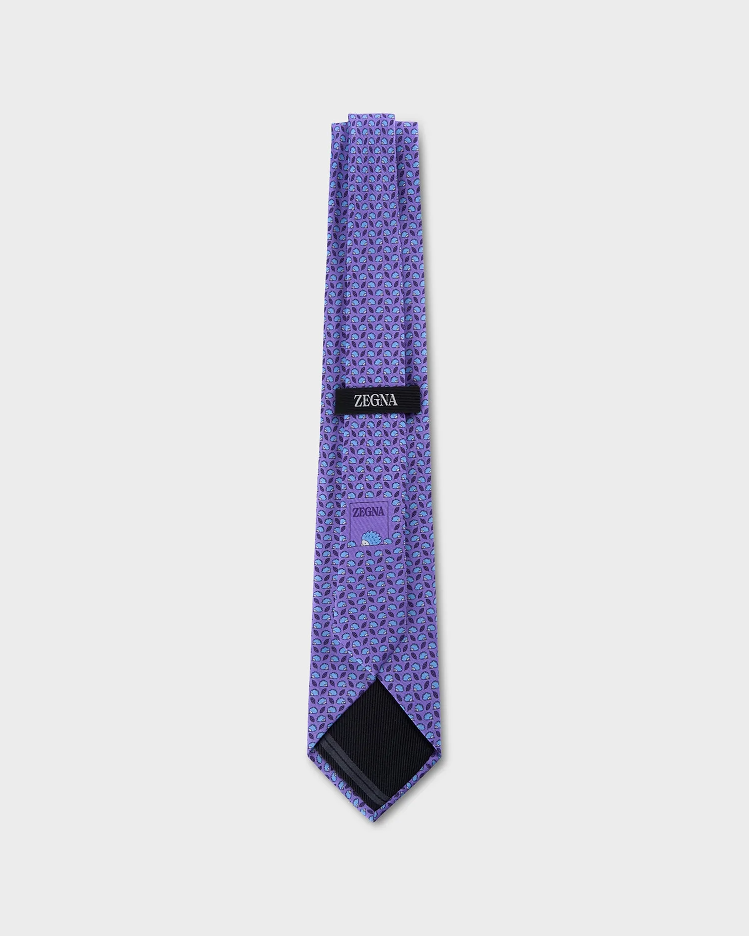 Purple And Blue Porcupine Pattern Tie