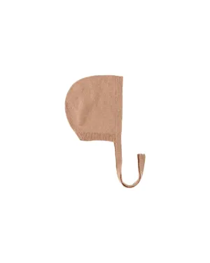 QUINCY MAE Organic Knit Bonnet || Heathered Rose