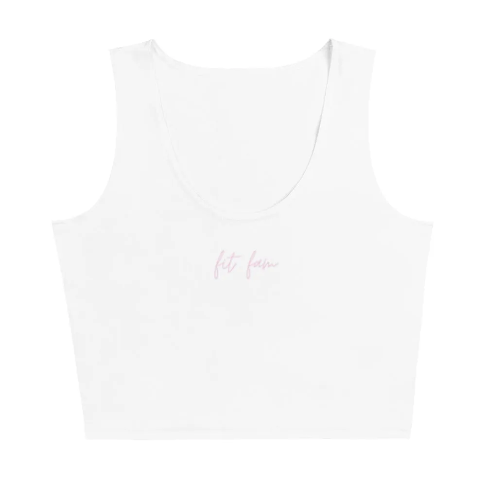 "Fit Fam- PINK" Crop Top
