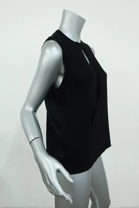 Rag & Bone Hart Choker Tank Black Rib Jersey Size Medium Sleeveless Draped Top