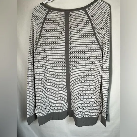 Rag &amp; Bone Grey Striped Thin Open Knit Sweater Size S