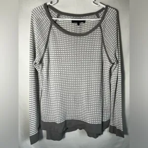 Rag &amp; Bone Grey Striped Thin Open Knit Sweater Size S