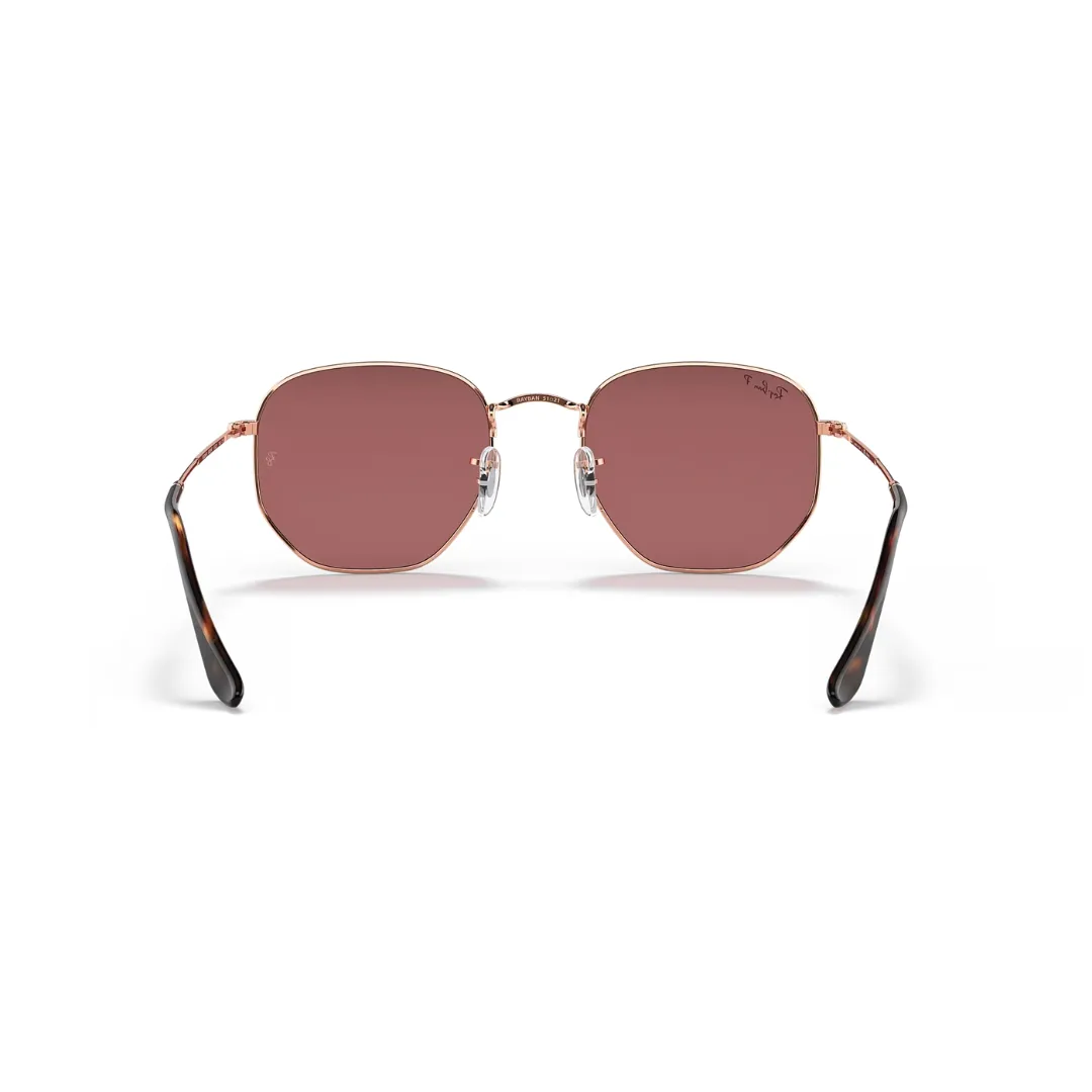 Ray Ban Hexagonal - Rose Gold, Polar Purple