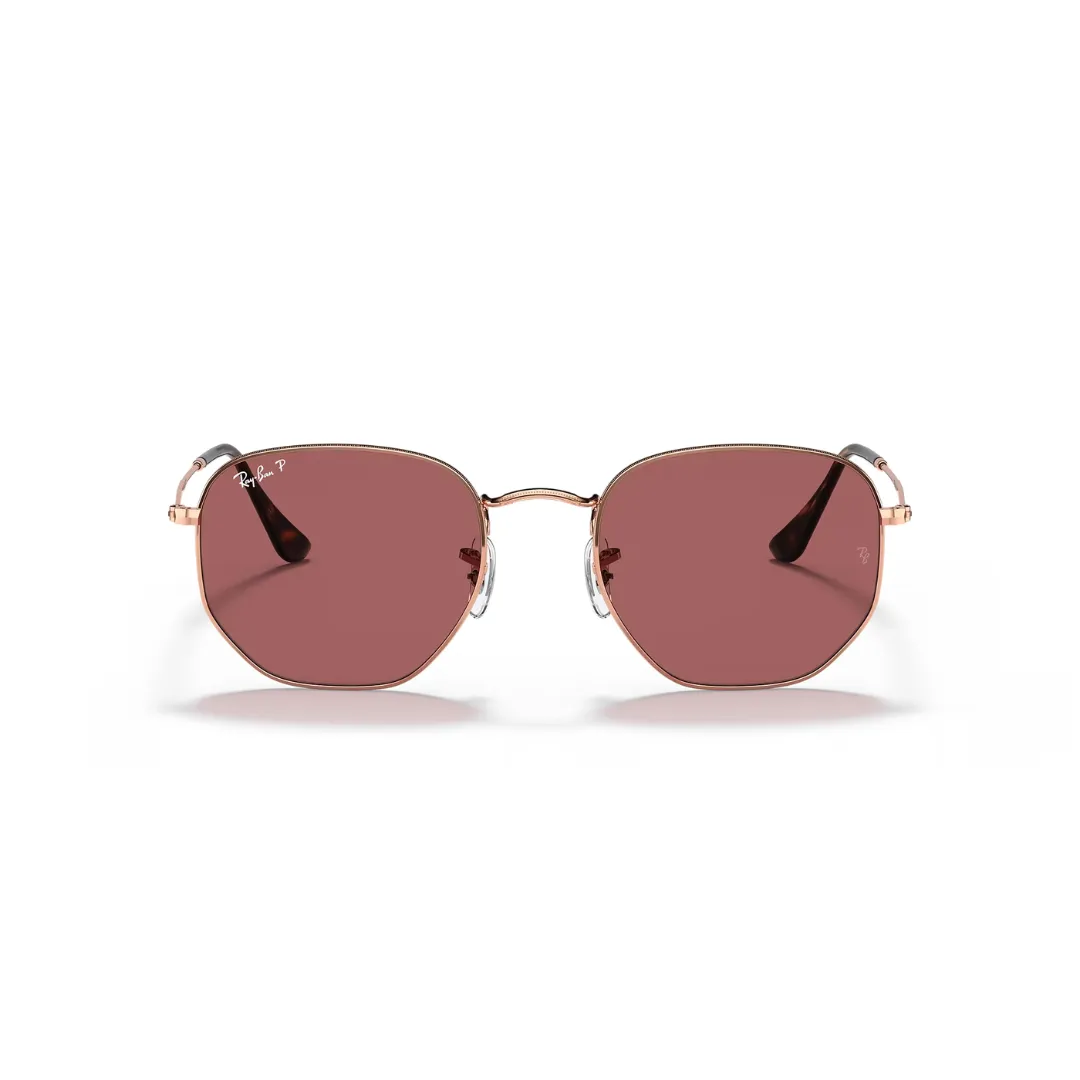 Ray Ban Hexagonal - Rose Gold, Polar Purple