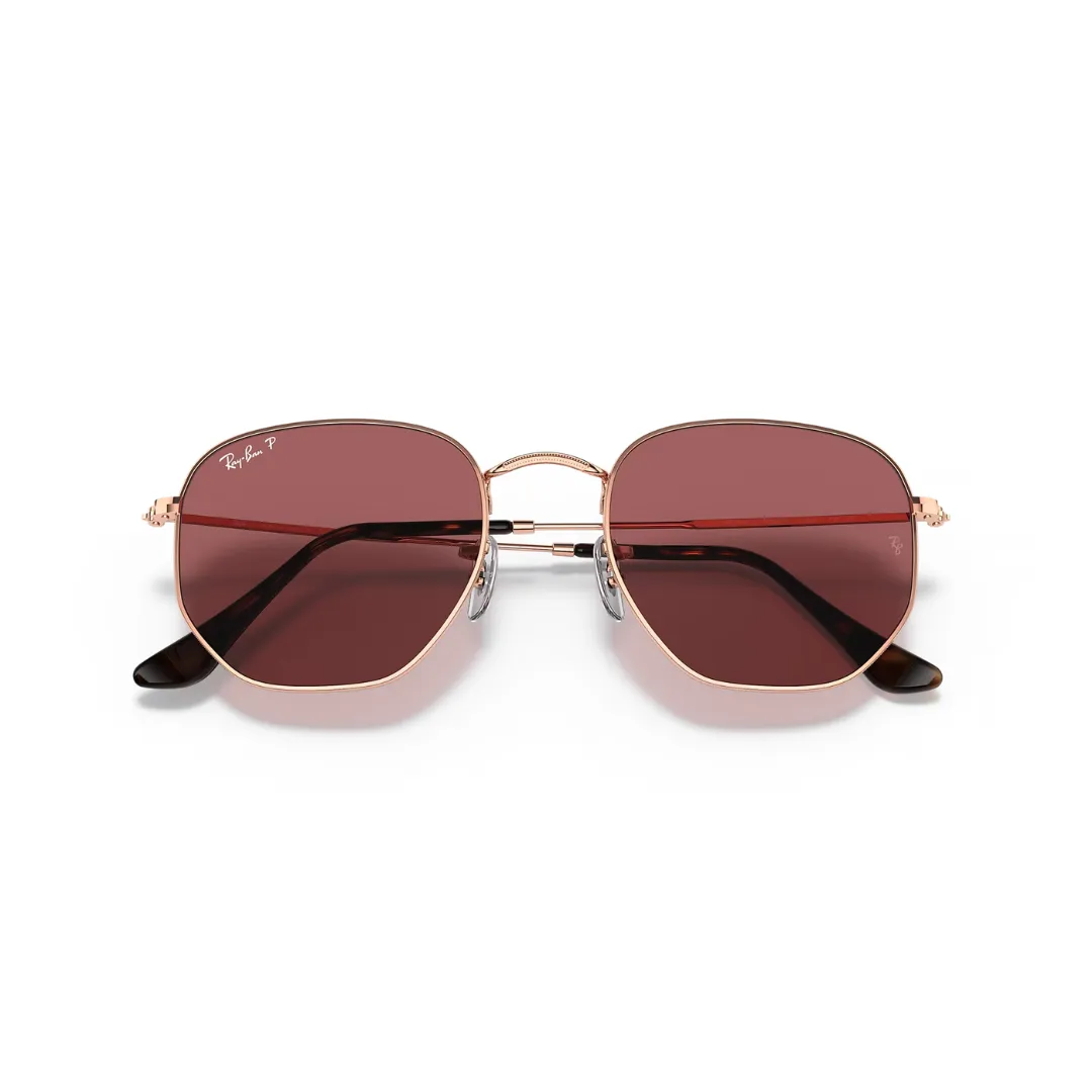Ray Ban Hexagonal - Rose Gold, Polar Purple
