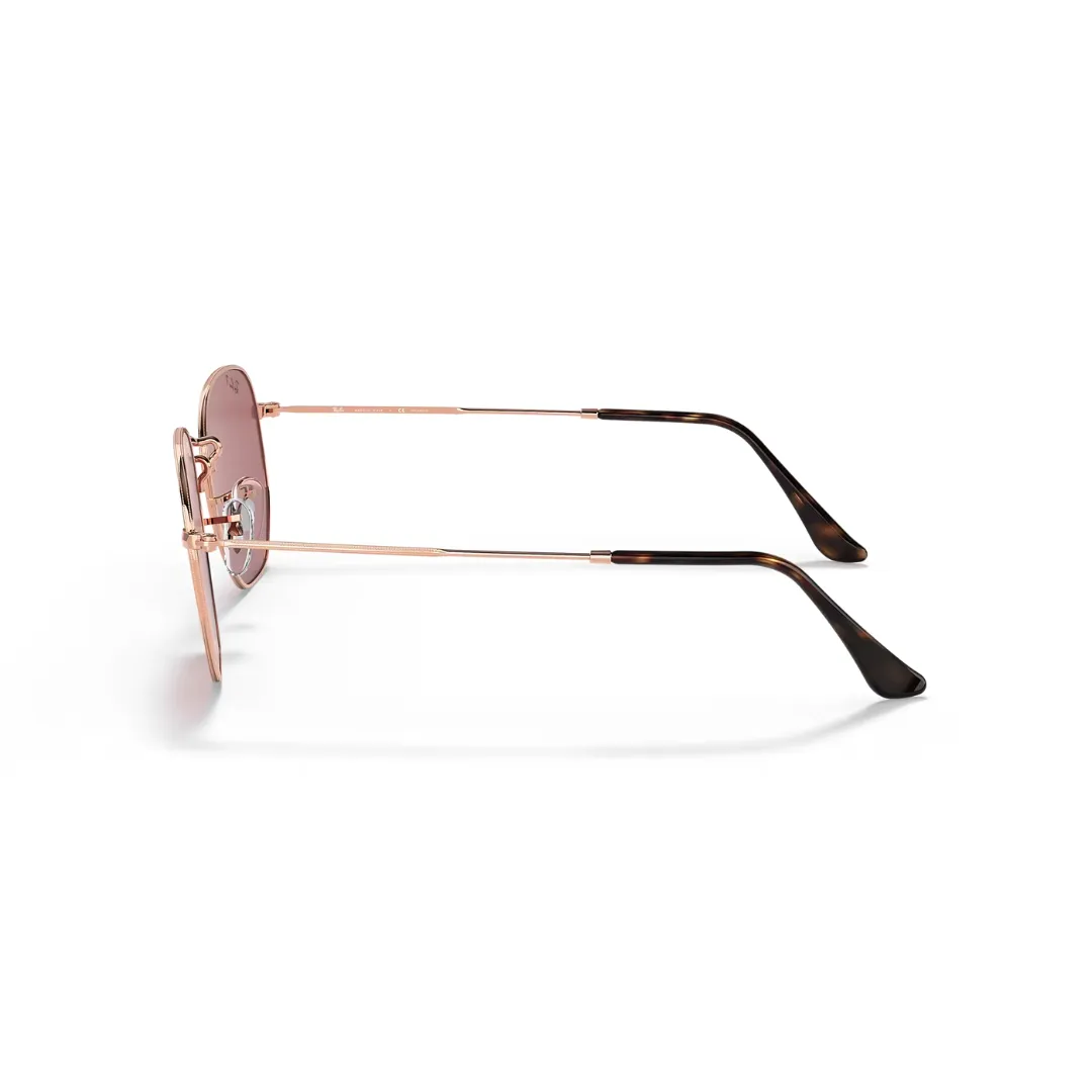 Ray Ban Hexagonal - Rose Gold, Polar Purple