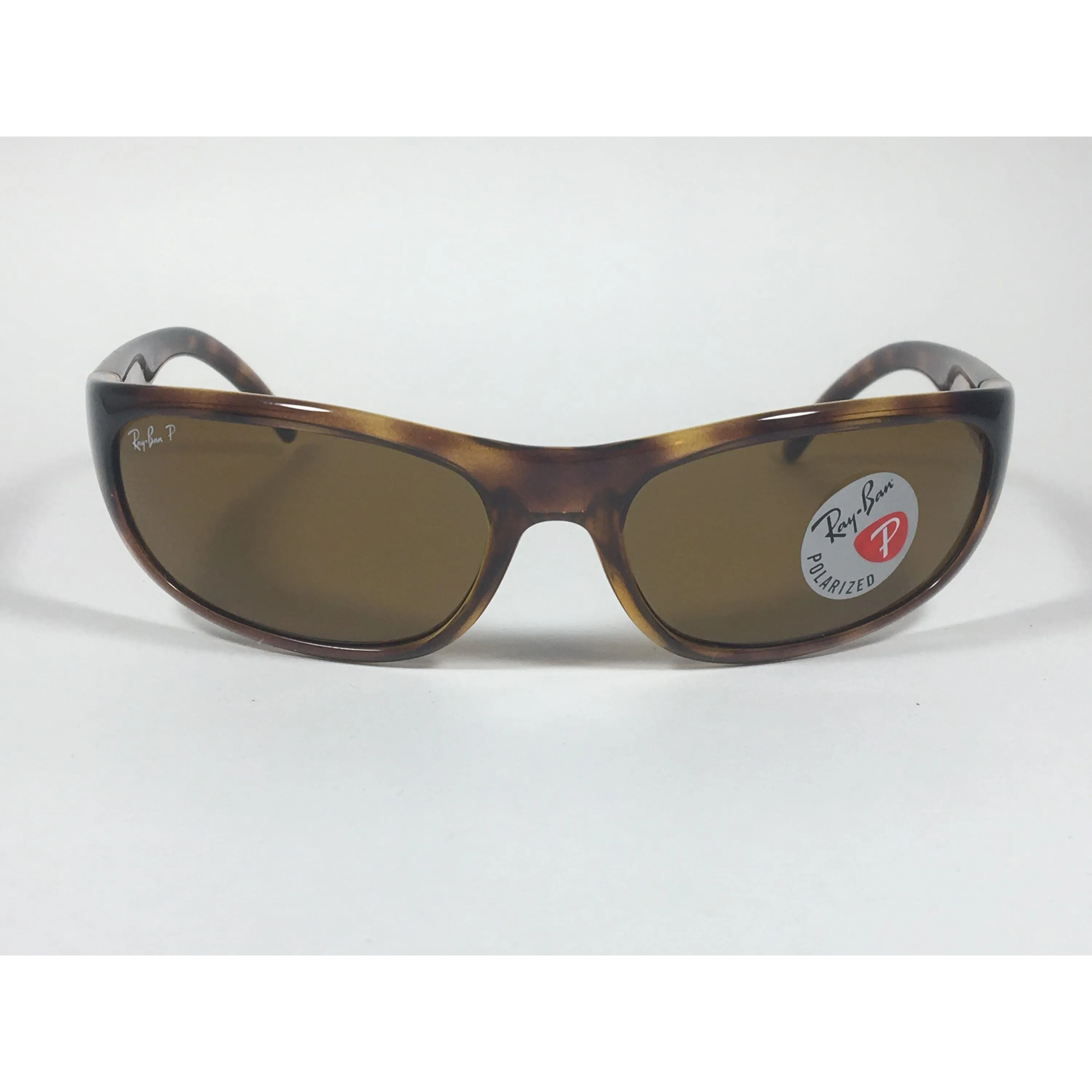 Ray-Ban Predator Polarized Sunglasses RB4033 642/47 Wrap Havana Brown Lens