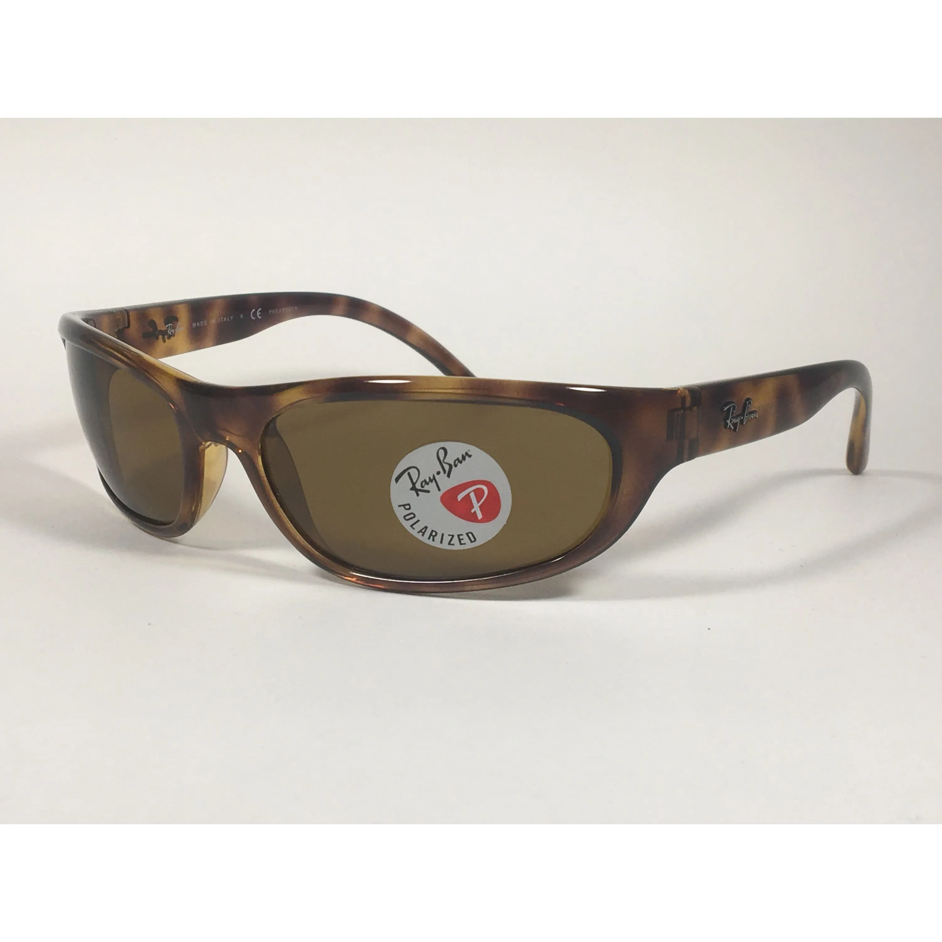 Ray-Ban Predator Polarized Sunglasses RB4033 642/47 Wrap Havana Brown Lens