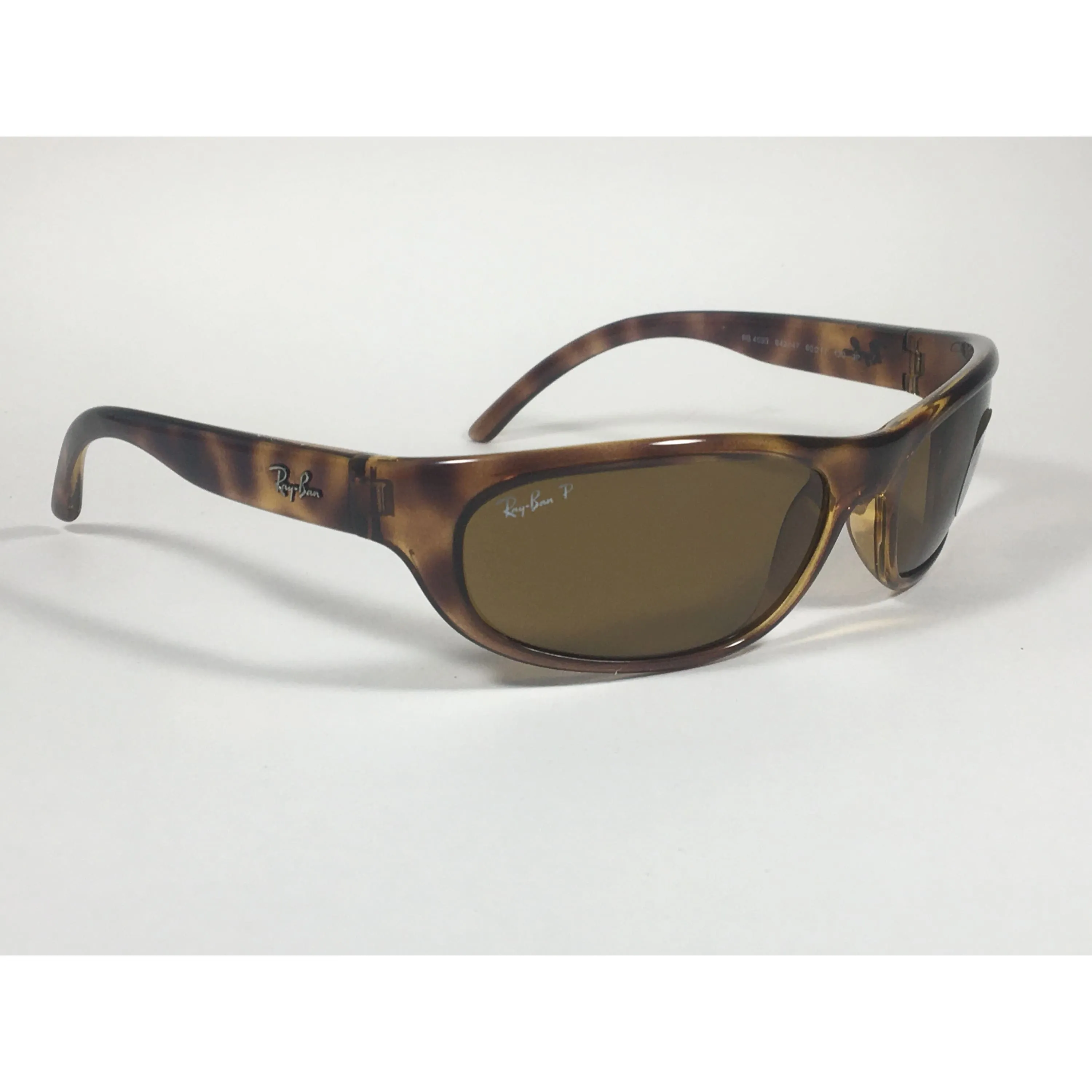 Ray-Ban Predator Polarized Sunglasses RB4033 642/47 Wrap Havana Brown Lens