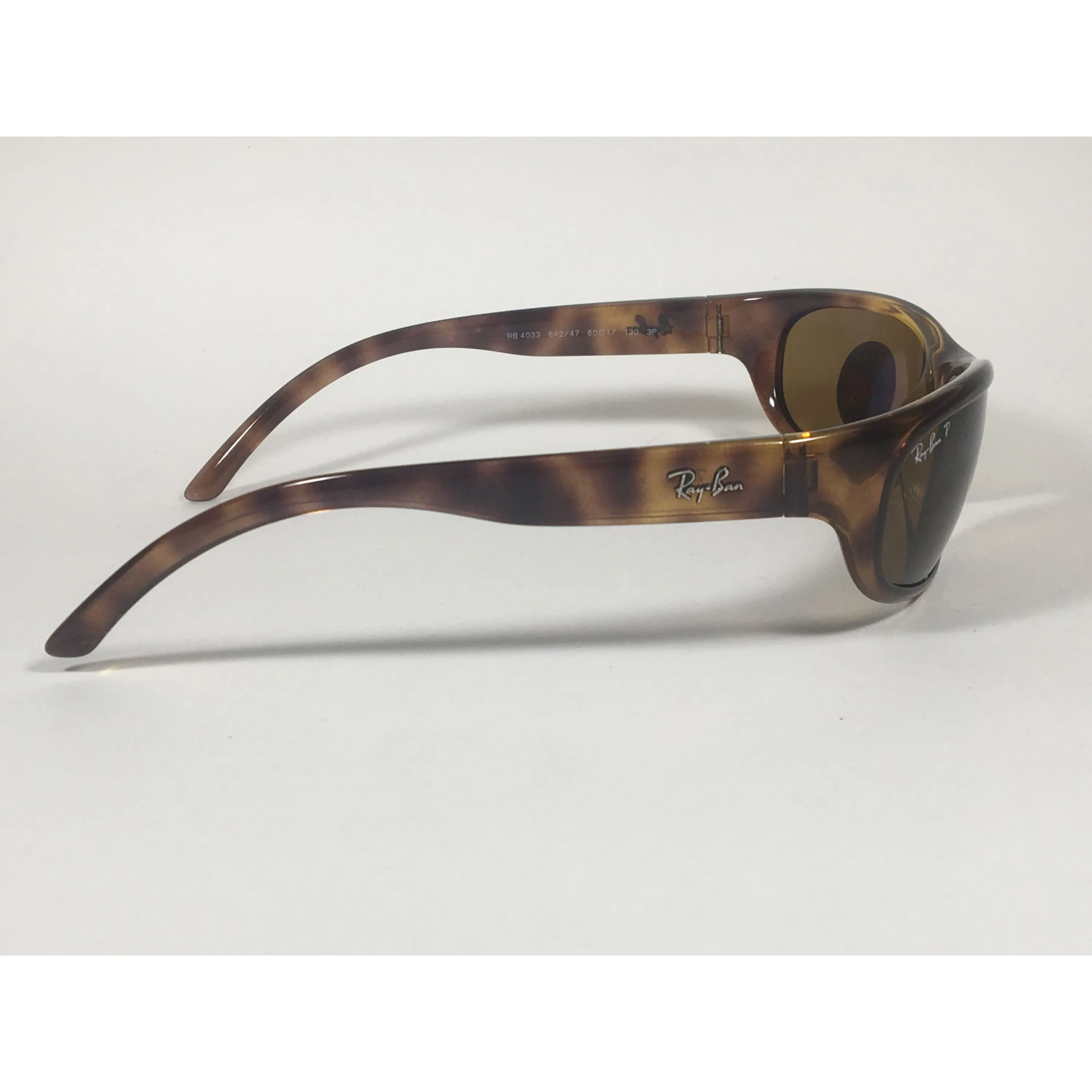 Ray-Ban Predator Polarized Sunglasses RB4033 642/47 Wrap Havana Brown Lens