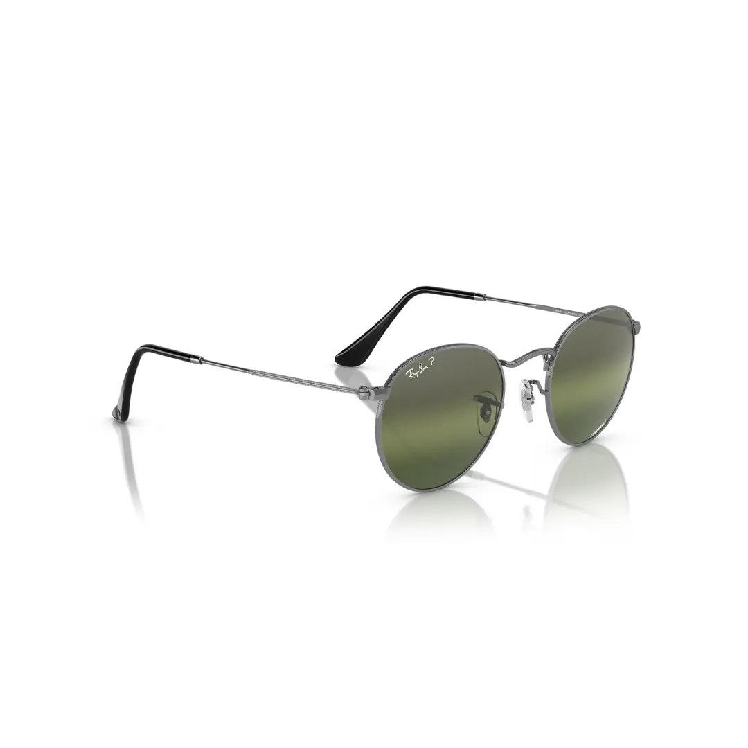 Ray Ban Round Metal Gunmetal, Polar Clear Gradient Dark Brown