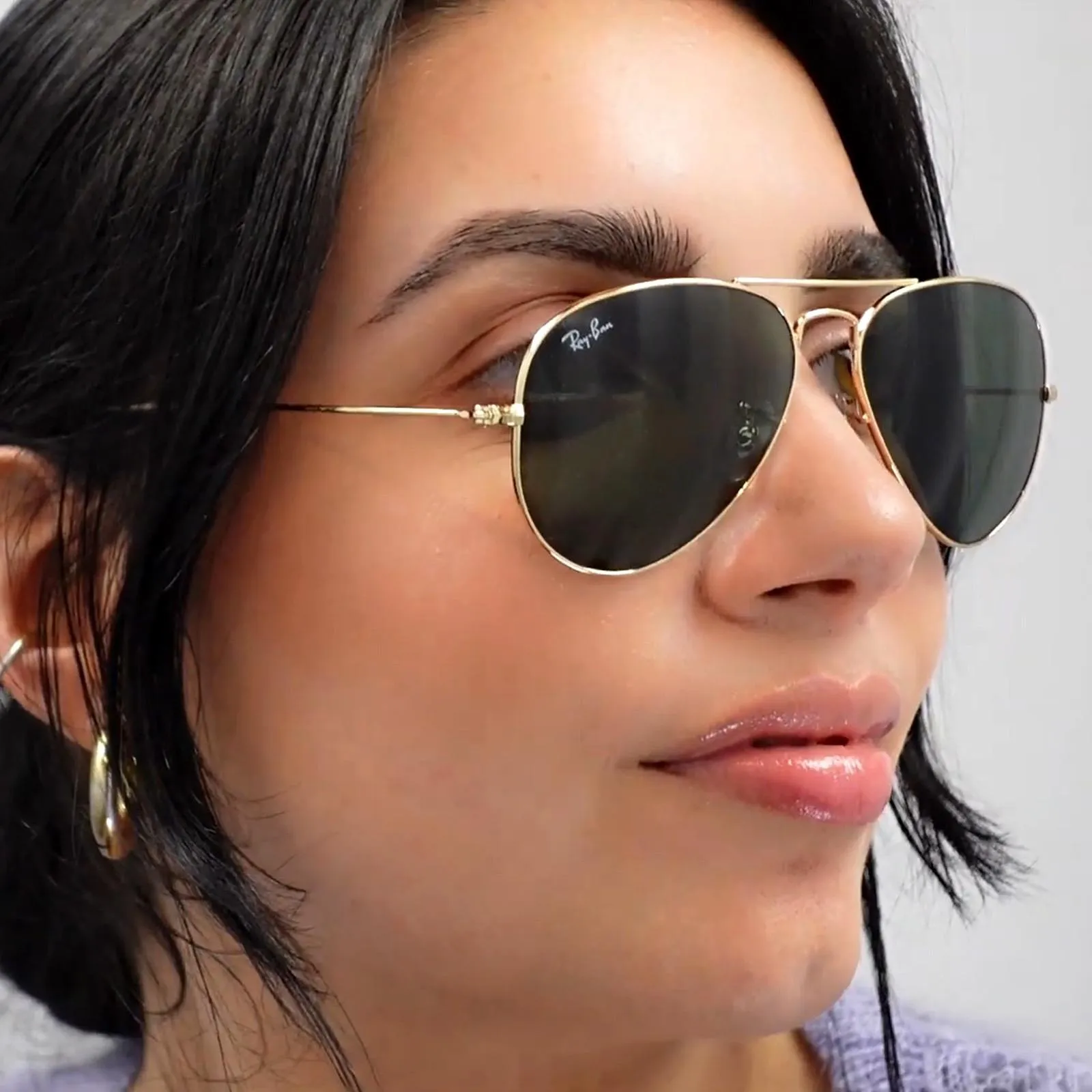 Ray-Ban Sunglasses Aviator 3025 W3234 Gold Green