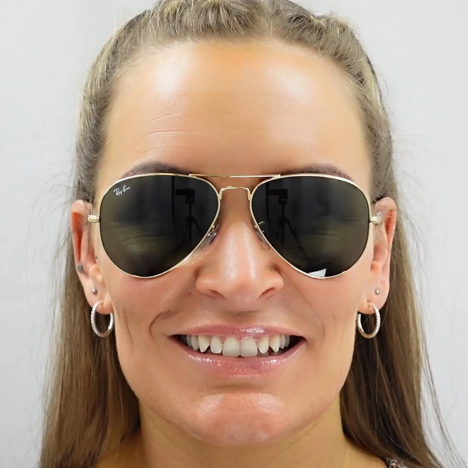 Ray-Ban Sunglasses Aviator 3025 W3234 Gold Green