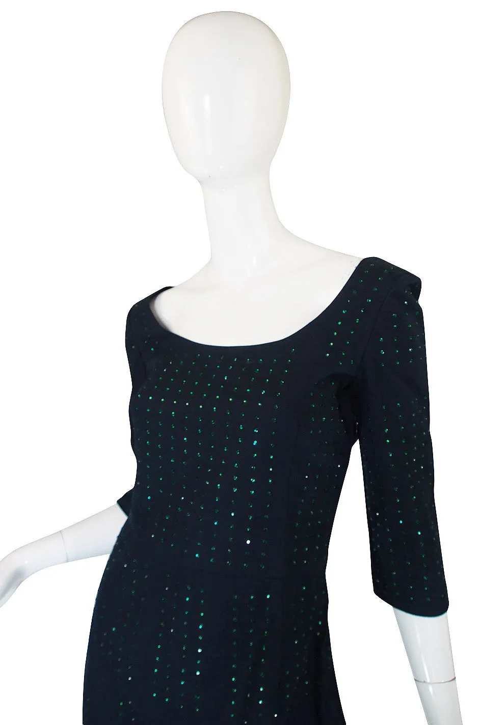 Recent Miu Miu Dress with Green Rhinestones
