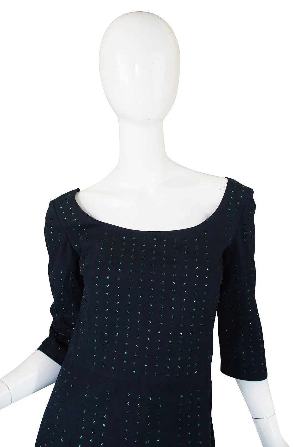 Recent Miu Miu Dress with Green Rhinestones