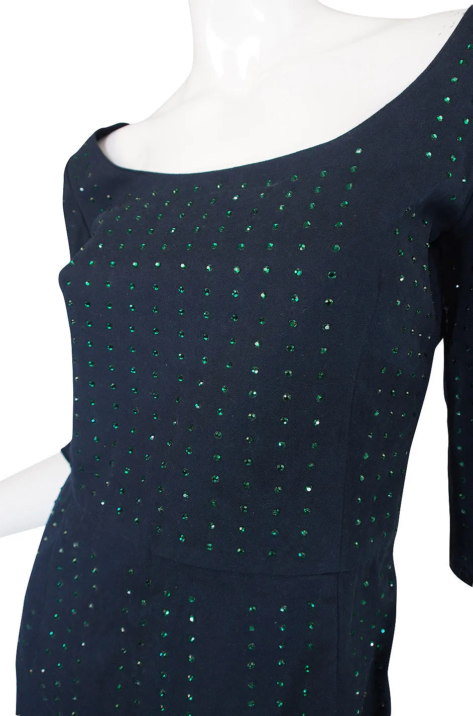 Recent Miu Miu Dress with Green Rhinestones