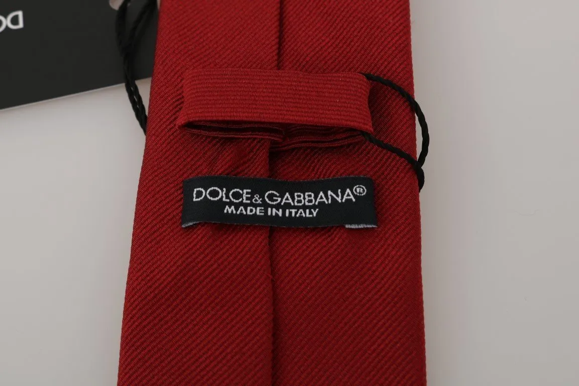 Red Silk Solid Classic Tie