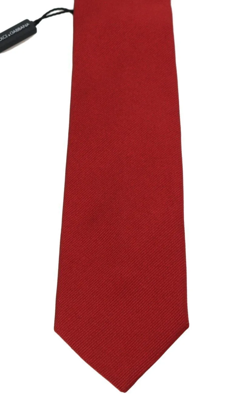 Red Silk Solid Classic Tie