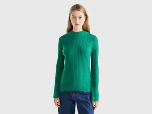 Regular Fit High Neck Solid Sweater