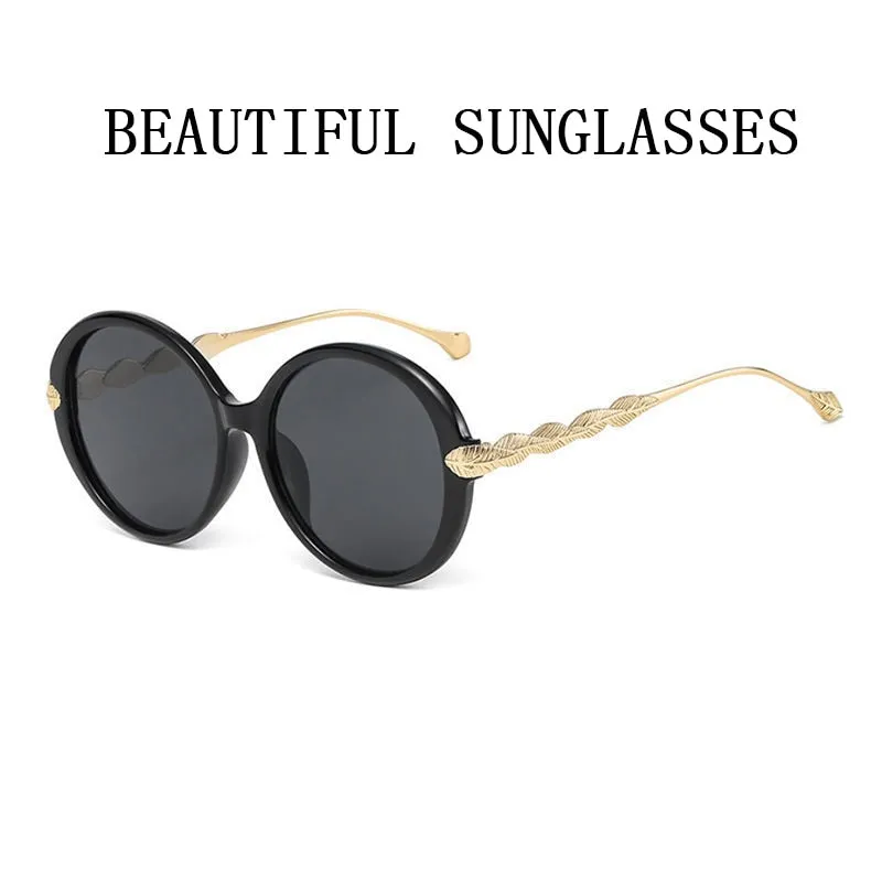 Retro Gradient Round Sunglasses Women