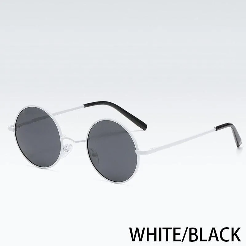 Retro Polarized Round Metal Frame Sunglasses