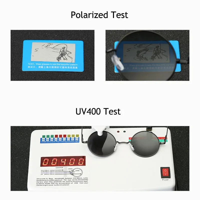 Retro Vintage Round Polarized Sunglasses for Men and Women