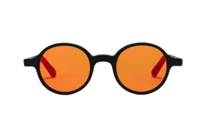 Reunion - Black Matte - Flat Red Mirror
