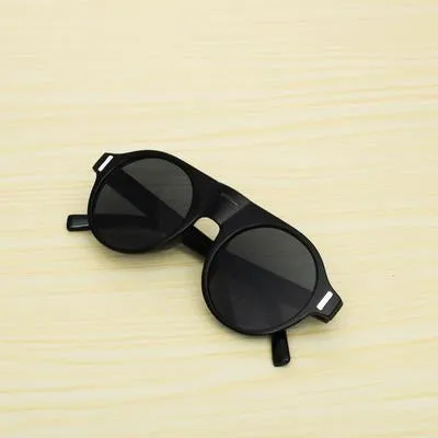 Round Black And Black Sunglasses For Men And Women-Unique and Classy