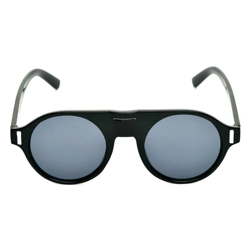 Round Black And Black Sunglasses For Men And Women-Unique and Classy