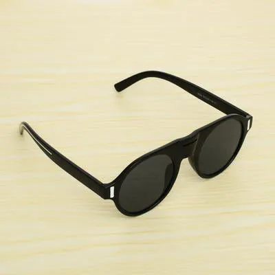 Round Black And Black Sunglasses For Men And Women-Unique and Classy