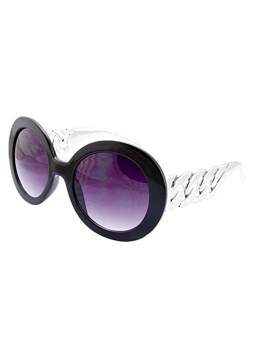 Round Chain Arms Sunglasses