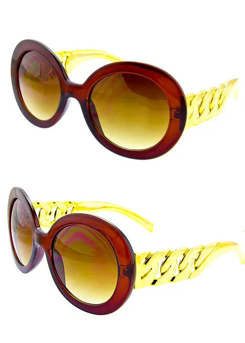 Round Chain Arms Sunglasses