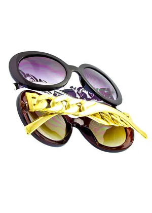 Round Chain Arms Sunglasses